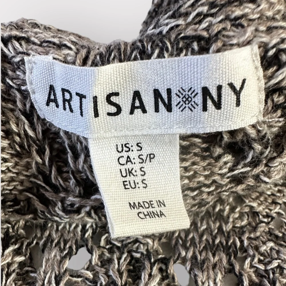 Artisan NY, Sleeveless Cardigan, Size Small